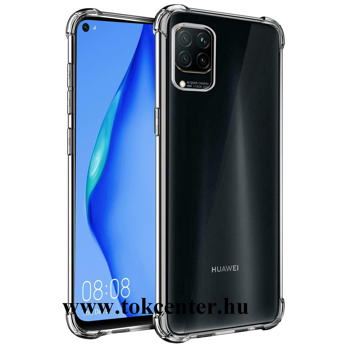 Huawei P40 Lite Szilikon telefonvédő (közepesen ütésálló, légpárnás sarok) ÁTLÁTSZÓ