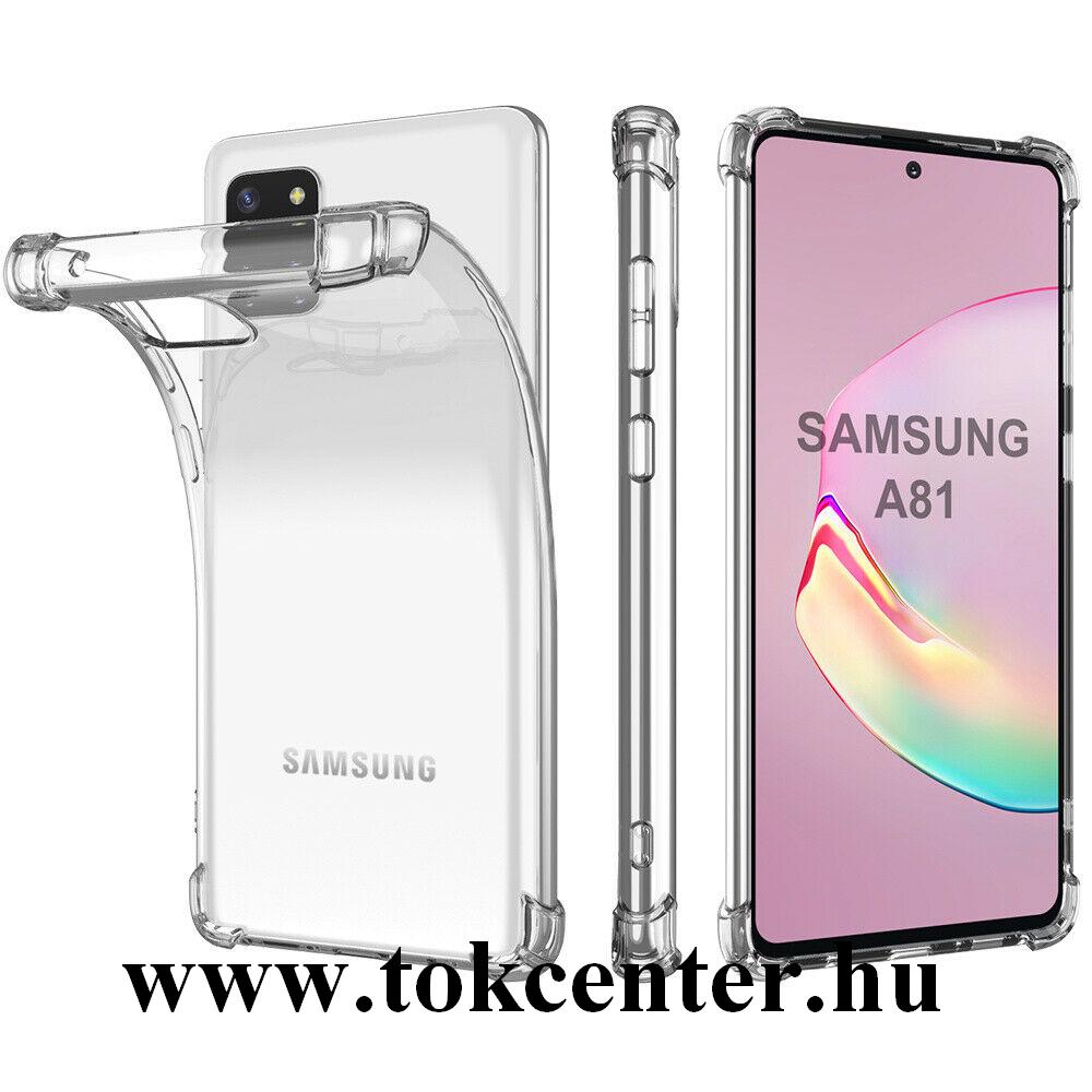 Samsung Galaxy Note 10 Lite (SM-N770F) Szilikon telefonvédő (közepesen ütésálló, légpárnás sarok) ÁTLÁTSZÓ