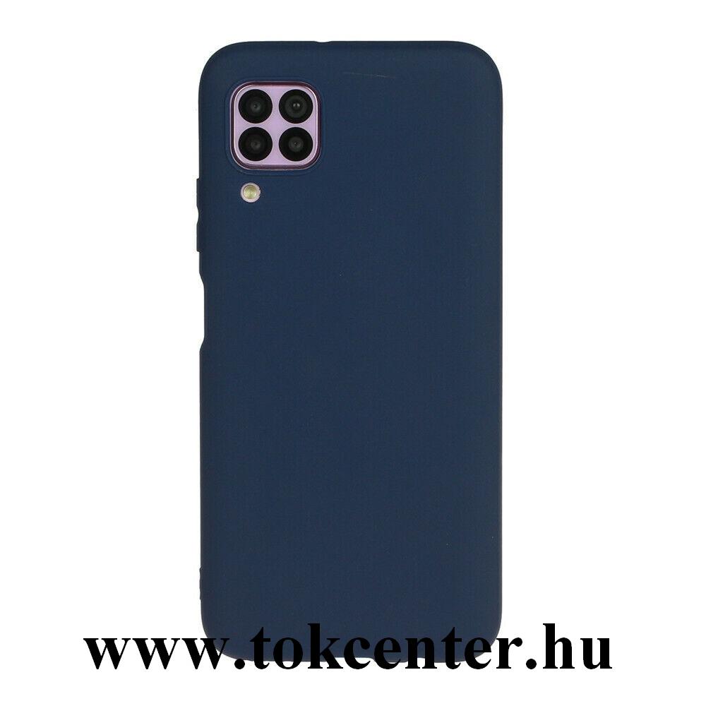 Huawei P40 Lite Szilikon telefonvédő (matt) SÖTÉTKÉK