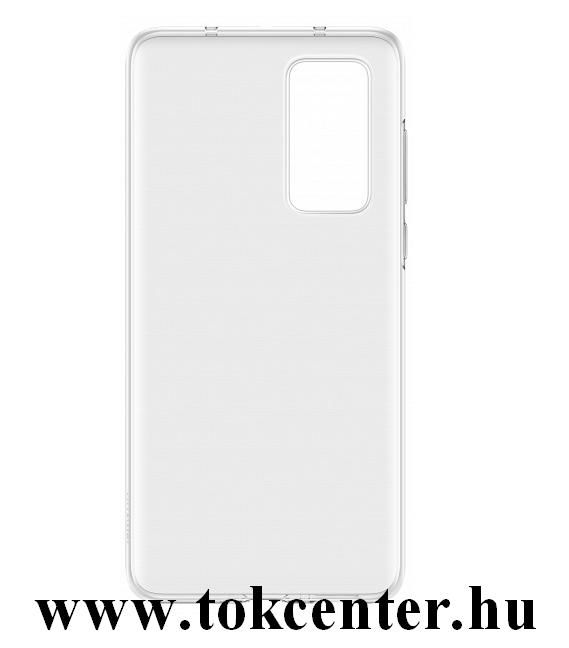 Huawei P40 Pro 5G Műanyag telefonvédő (gumírozott) ÁTLÁTSZÓ
