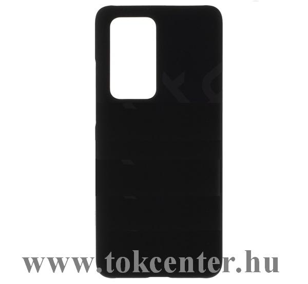 Huawei P40 Pro 5G Műanyag telefonvédő (gumírozott) FEKETE