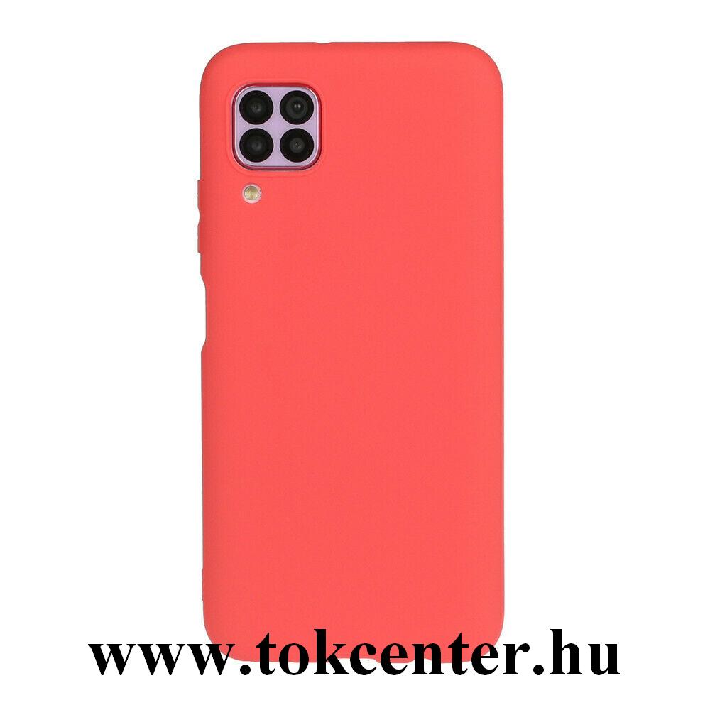 Huawei P40 Lite Szilikon telefonvédő (matt) PIROS