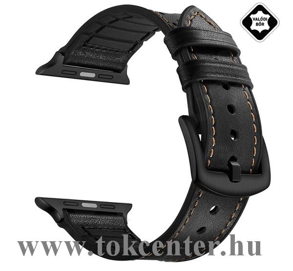 Pótszíj (valódi bőr, légáteresztő) FEKETE