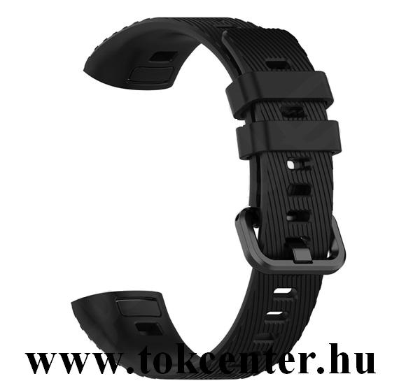 Huawei TalkBand 3 / Huawei TalkBand 3 Pro Pótszíj (szilikon, állítható) FEKETE