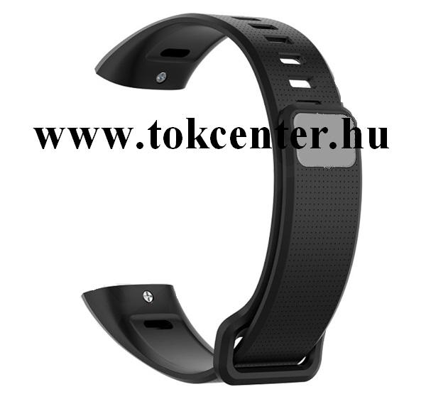 Honor Band 2 / Band 2 Pro / Huawei Band 2/ Band 2 Pro Pótszíj (szilikon, állítható) FEKETE