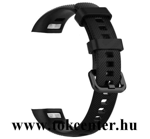 Honor Band 4 Pótszíj (szilikon, állítható) FEKETE