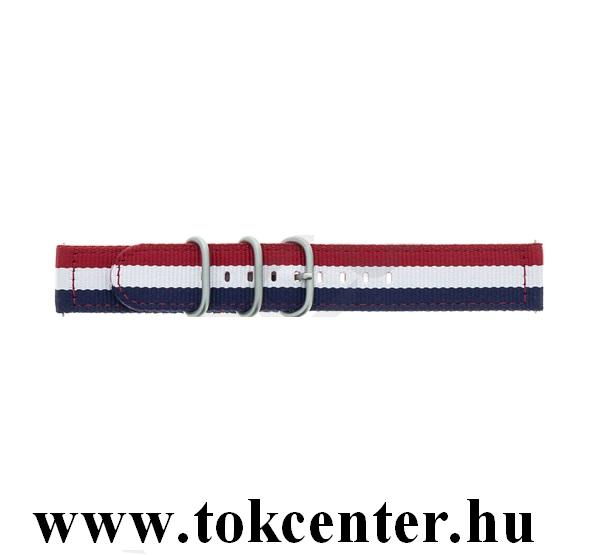 Pótszíj (univerzális, 20 mm, szövet minta, levarrt szél) CSÍKOS (GP-R815SAEEBAB)