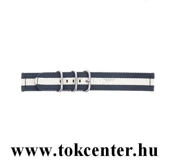 Pótszíj (univerzális, 20 mm, szövet minta, levarrt szél) FEHÉR (GP-R815SAEEBAA)