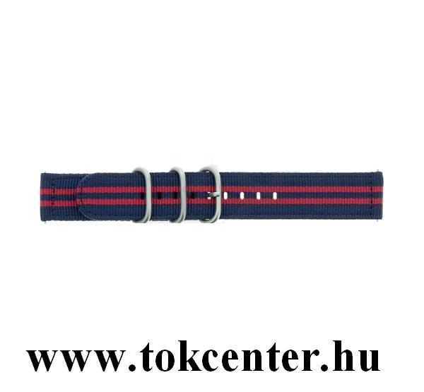 Pótszíj (univerzális, 20 mm, szövet minta, levarrt szél) KÉK (GP-R815SAEEBAC)