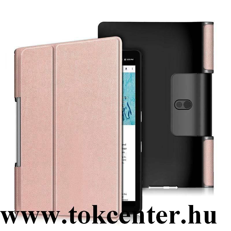 Lenovo Yoga Smart 10.1 (YT-X705F) WIFI / Lenovo Yoga Smart 10.1 (YT-X705L) LTE Tok álló, bőr hatású (aktív flip, oldalra nyíló, asztali tartó funkció) ROZÉARANY