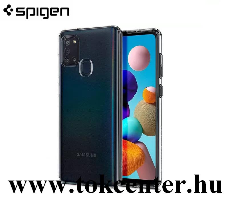 Samsung Galaxy A21s (SM-A217F) SPIGEN LIQUID CRYSTAL szilikon telefonvédő (közepesen ütésálló, légpárnás sarok) ÁTLÁTSZÓ (ACS000975)