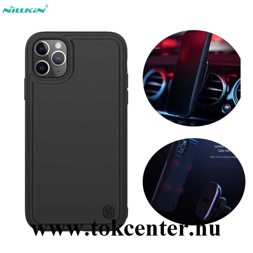 Apple iPhone 11 Pro Max NILLKIN MAGIC PRO MAGNET CASE műanyag telefonvédő (vezeték nélküli töltés, QI Wireless, beépített fémlemez) FEKETE