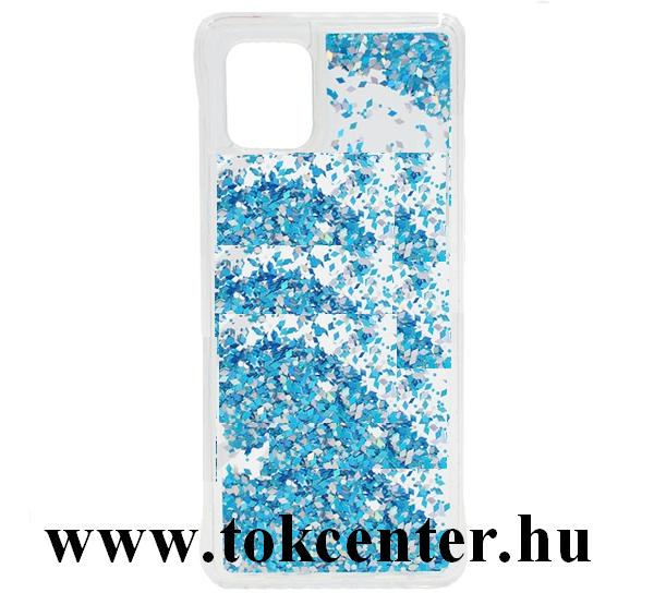 Samsung Galaxy Note 10 Lite (SM-N770F) Szilikon telefonvédő (csillogó gyöngy, folyadék hátlap) KÉK