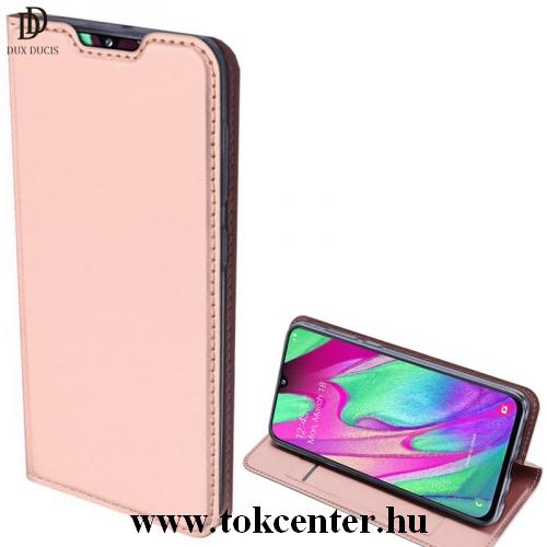 Huawei Y6p DUX DUCIS SKIN PRO tok álló, bőr hatású (FLIP, oldalra nyíló, bankkártya tartó, asztali tartó funkció) ROZÉARANY