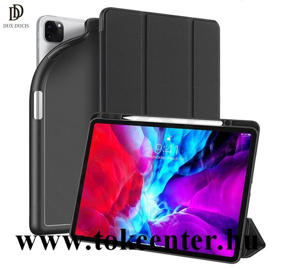Apple IPAD Pro 12.9 (2018) / Apple IPAD Pro 12.9 (2020) DUX DUCIS OSOM tok álló, bőr (aktív flip, oldalra nyíló, TRIFOLD, bankkártya tartó, asztali tartó funkció) FEKETE