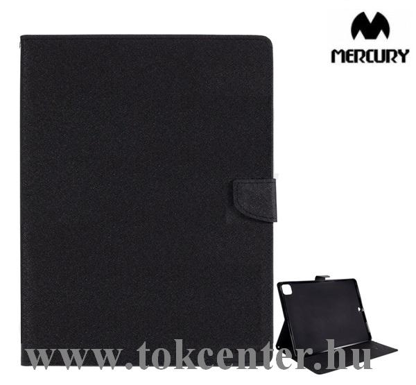 Apple IPAD Pro 12.9 (2018) / Apple IPAD Pro 12.9 (2020) MERCURY Goospery Fancy tok álló, bőr hatású (FLIP, oldalra nyíló, asztali tartó funkció, textil minta) FEKETE