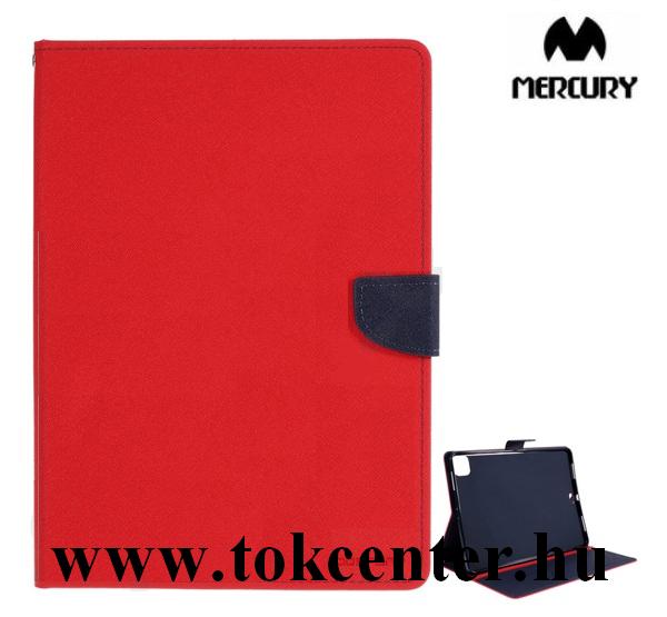 Apple IPAD Pro 12.9 (2018) / Apple IPAD Pro 12.9 (2020) MERCURY Goospery Fancy tok álló, bőr hatású (FLIP, oldalra nyíló, asztali tartó funkció, textil minta) PIROS