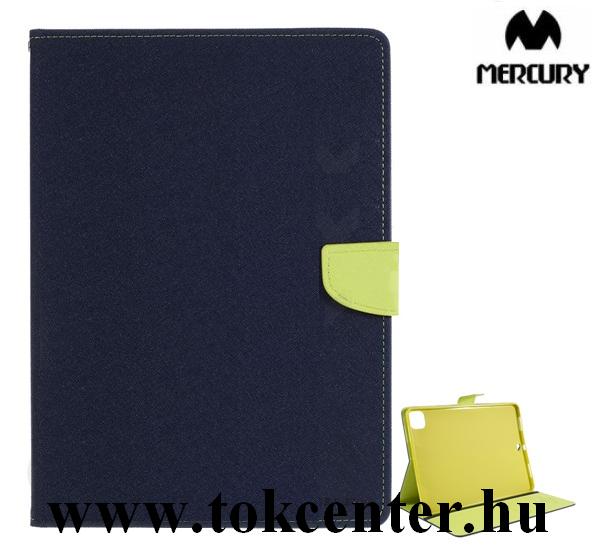 Apple IPAD Pro 12.9 (2018) / Apple IPAD Pro 12.9 (2020) MERCURY Goospery Fancy tok álló, bőr hatású (FLIP, oldalra nyíló, asztali tartó funkció, textil minta) SÖTÉTKÉK