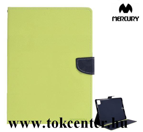 Apple IPAD Pro 12.9 (2018) / Apple IPAD Pro 12.9 (2020) MERCURY Goospery Fancy tok álló, bőr hatású (FLIP, oldalra nyíló, asztali tartó funkció, textil minta) ZÖLD