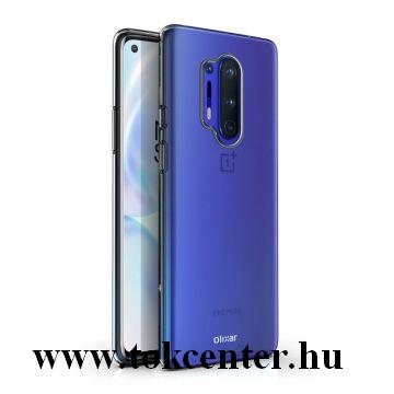 OnePlus 8 Pro 5G Műanyag telefonvédő (gumírozott) FEKETE