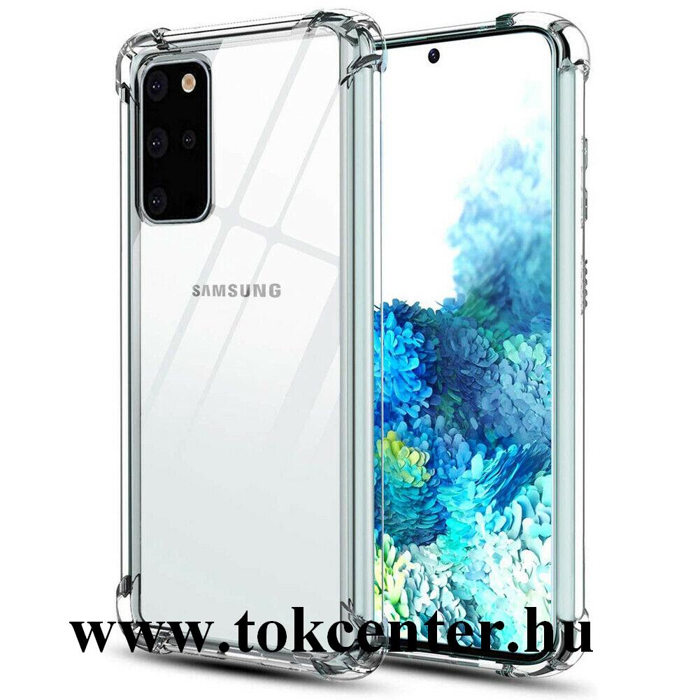 Samsung Galaxy S20 Plus (SM-G985F) / Samsung Galaxy S20 Plus 5G (SM-G986) Szilikon telefonvédő (közepesen ütésálló, légpárnás sarok) ÁTLÁTSZÓ