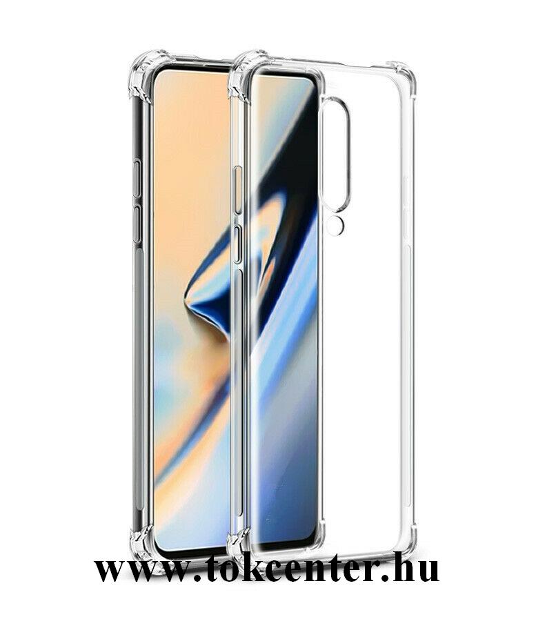 OnePlus 8 5G Szilikon telefonvédő (közepesen ütésálló, légpárnás sarok) ÁTLÁTSZÓ