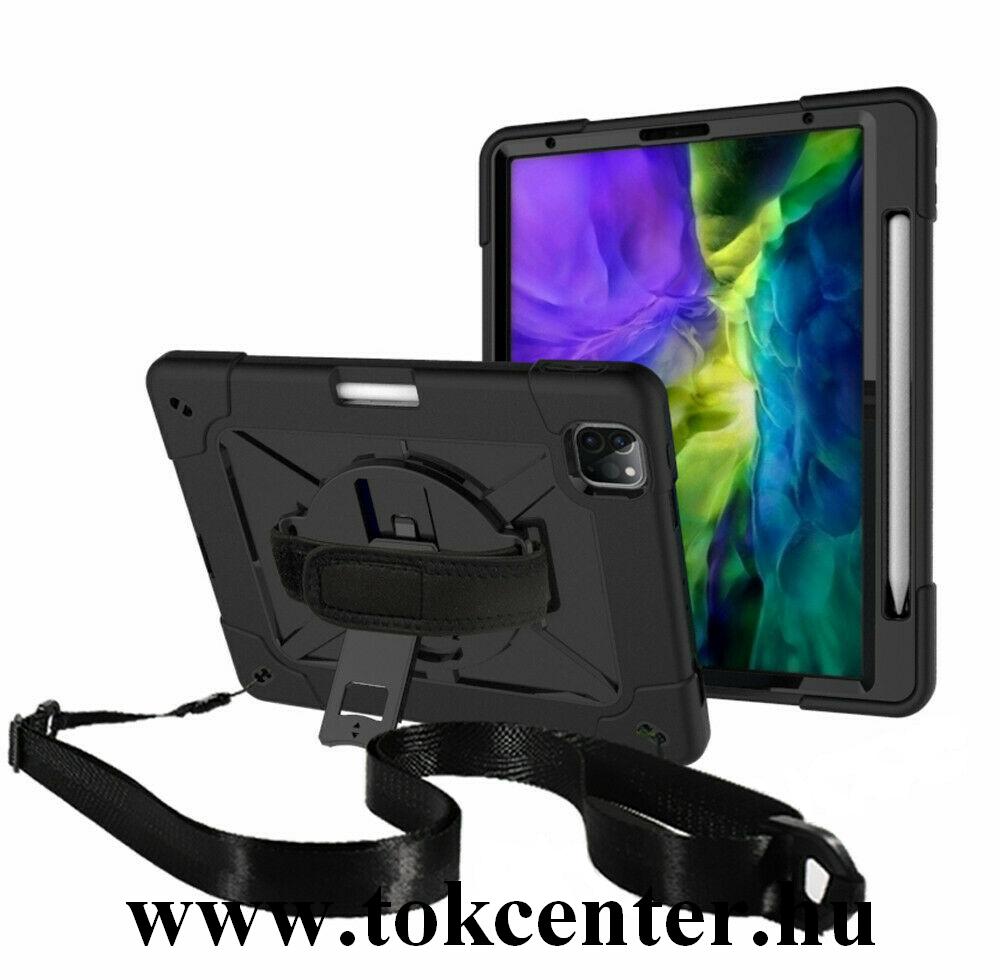 Apple IPAD Pro 11 (2018) / Apple IPAD Pro 11 (2020) Defender műanyag telefonvédő (közepesen ütésálló, szilikon belső,asztali tartó, műanyag keret, vállra akasztható) FEKETE