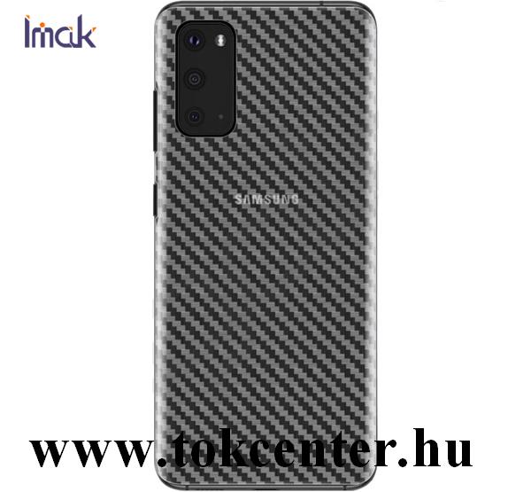 Samsung Galaxy S20 (SM-G980F) IMAK hátlapvédő fólia (karcálló, ujjlenyomat mentes, full cover, karbon minta) CLEAR átlátszó