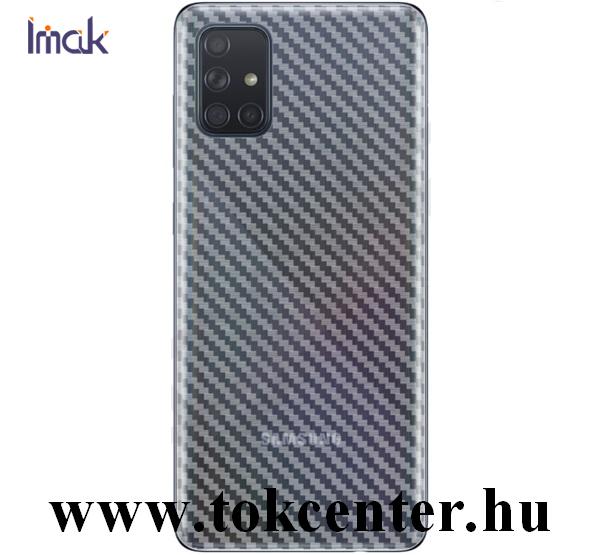 Samsung Galaxy A71 (SM-A715F) IMAK hátlapvédő fólia (karcálló, ujjlenyomat mentes, full cover, karbon minta) CLEAR átlátszó