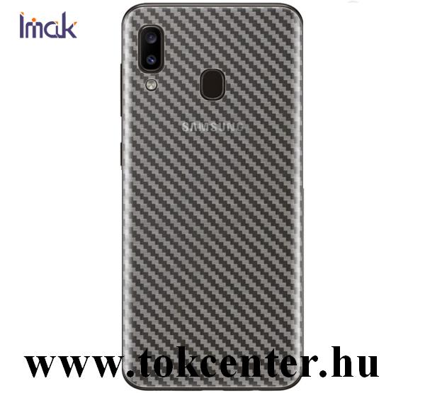 Samsung Galaxy A40 (SM-A405F) IMAK hátlapvédő fólia (karcálló, ujjlenyomat mentes, full cover, karbon minta) CLEAR átlátszó