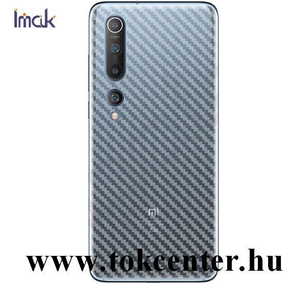 Xiaomi Mi 10 5G IMAK hátlapvédő fólia (karcálló, ujjlenyomat mentes, full cover, karbon minta) CLEAR átlátszó