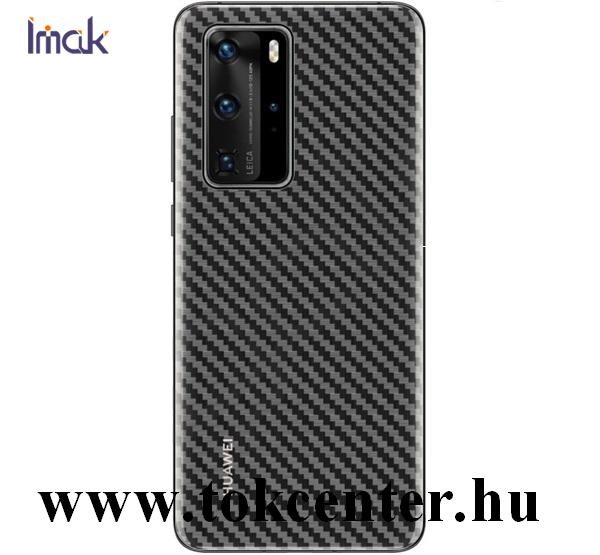 Huawei P40 IMAK hátlapvédő fólia (karcálló, ujjlenyomat mentes, full cover, karbon minta) CLEAR átlátszó