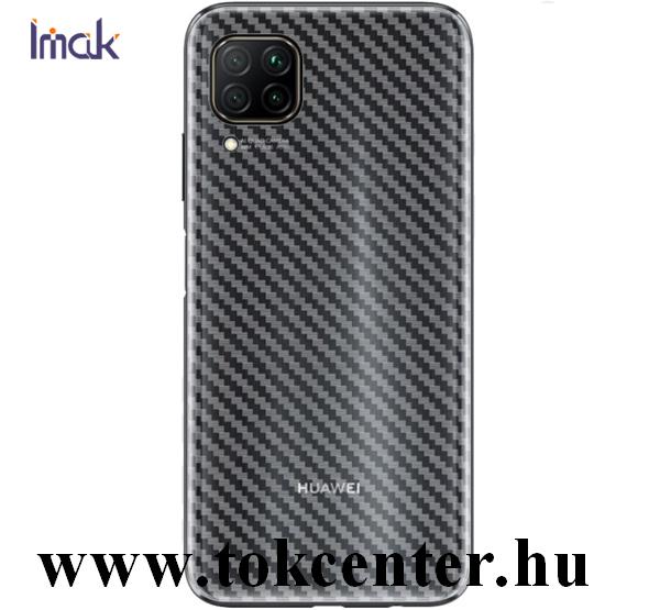 Huawei P40 Lite 4G / Nova 6 SE IMAK hátlapvédő fólia (karcálló, ujjlenyomat mentes, full cover, karbon minta) CLEAR átlátszó