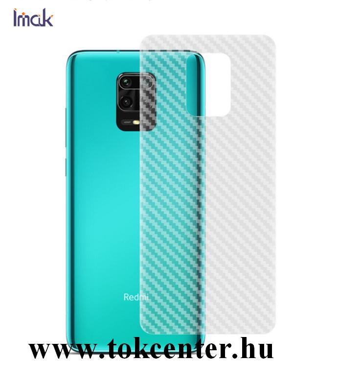 Xiaomi Redmi Note 9 Pro IMAK hátlapvédő fólia (karcálló, ujjlenyomat mentes, full cover, karbon minta) CLEAR átlátszó