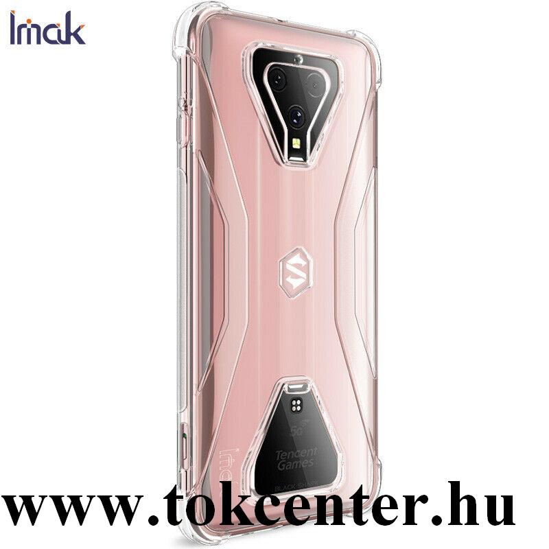 Xiaomi Black Shark 3 IMAK szilikon telefonvédő (közepesen ütésálló, légpárnás sarok + képernyővédő fólia) ÁTLÁTSZÓ