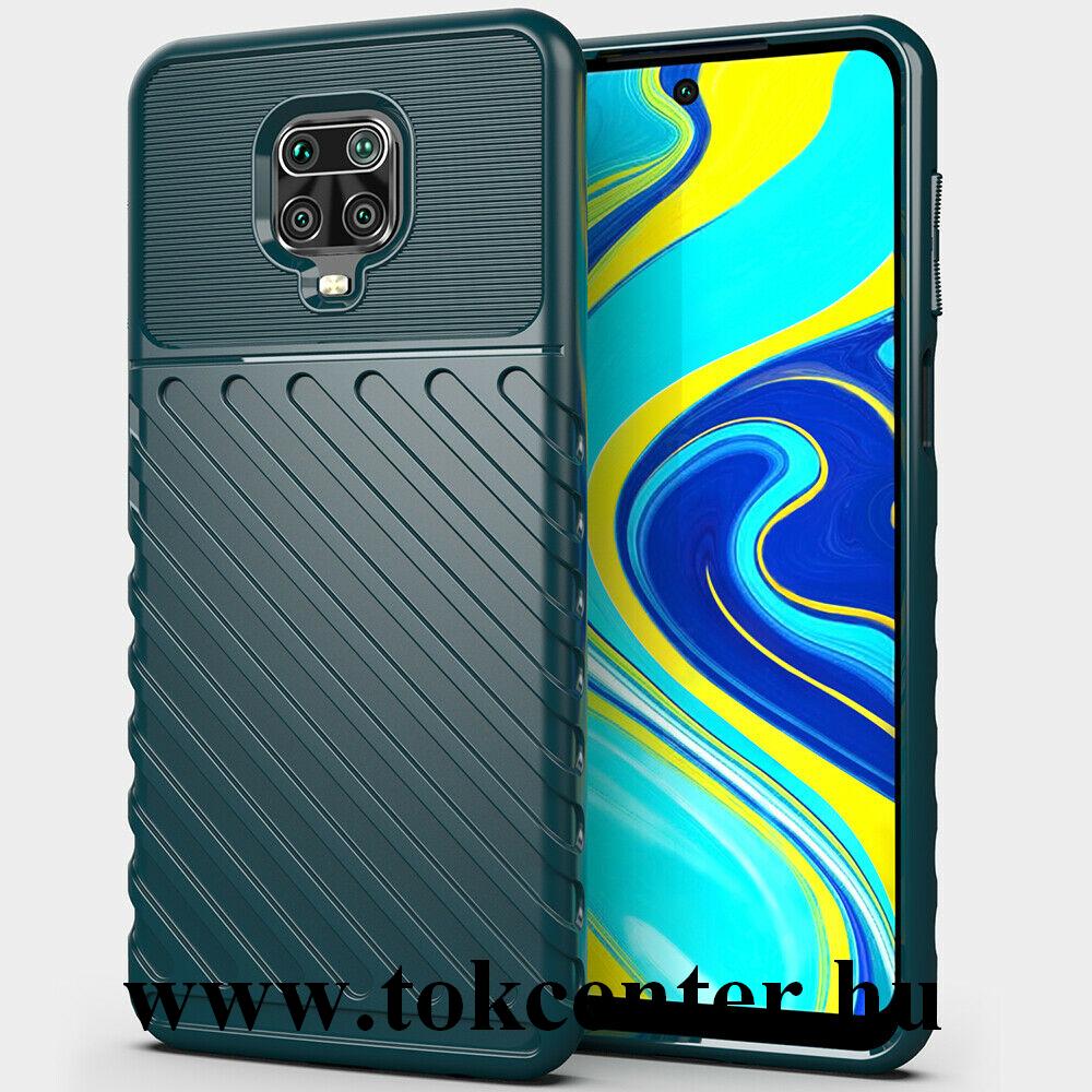 Xiaomi Redmi Note 9 Pro / Xiaomi Redmi Note 9S Szilikon telefonvédő (közepesen ütésálló, csíkos, dombor minta) ZÖLD