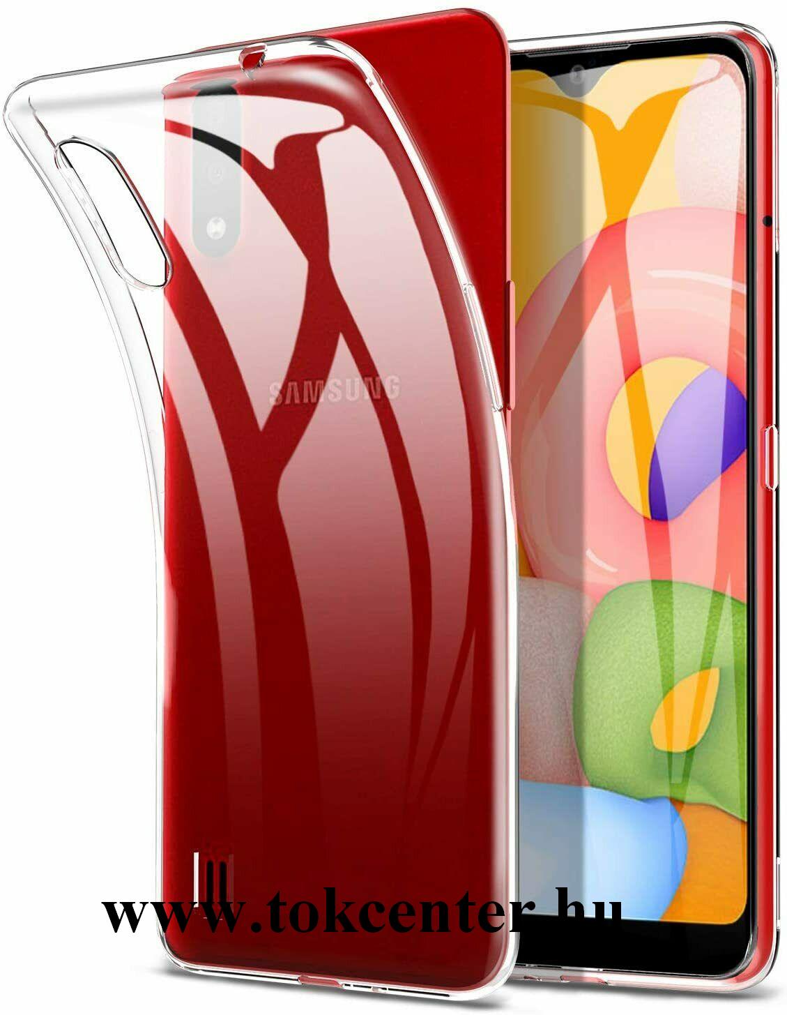 Samsung Galaxy A01 (SM-A015F) Szilikon telefonvédő (ultravékony) ÁTLÁTSZÓ