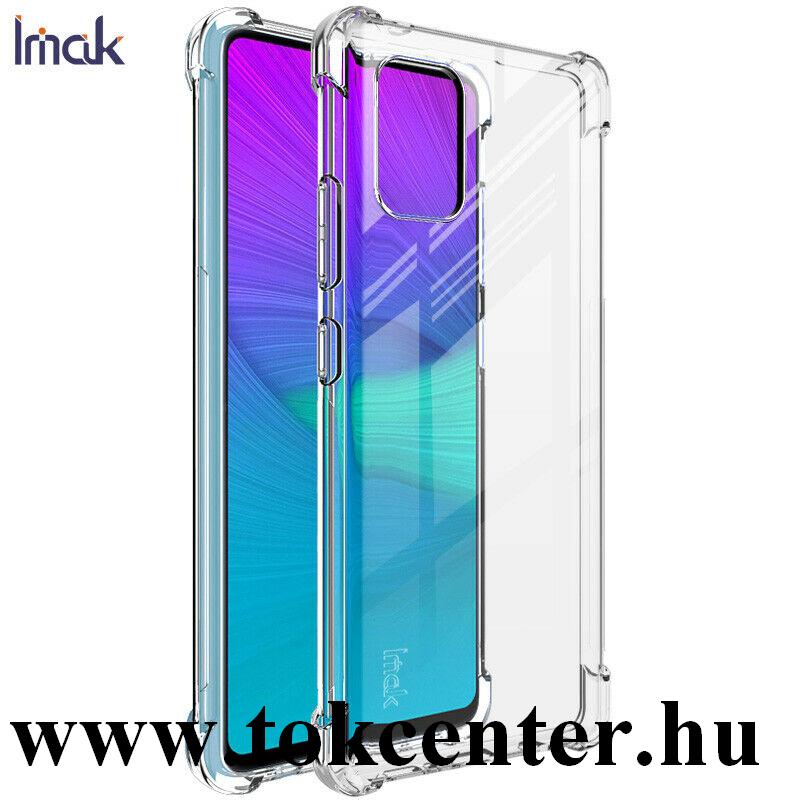 Samsung Galaxy S20 Plus (SM-G985F) / Galaxy S20 Plus 5G (SM-G986) IMAK szilikon telefonvédő (közepesen ütésálló, légpárnás sarok + képernyővédő fólia) ÁTLÁTSZÓ