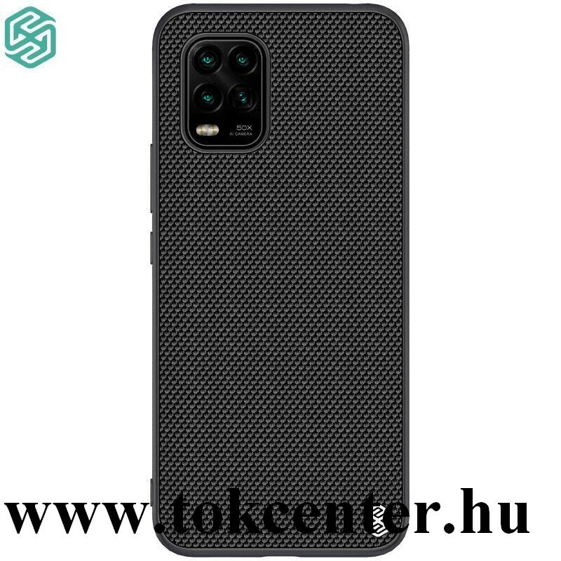 Xiaomi Mi 10 Lite 5G NILLKIN TEXTURED műanyag telefonvédő (közepesen ütésálló, szilikon keret, 3D minta) FEKETE