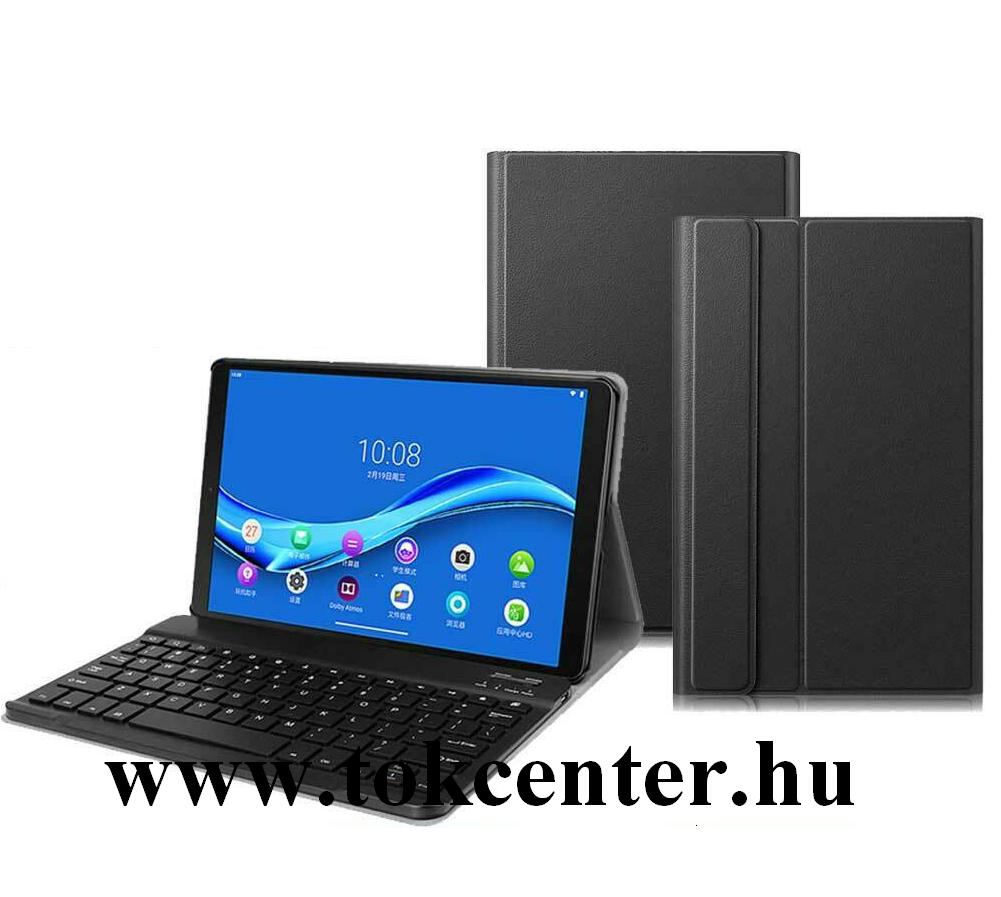 Lenovo Tab M10 FHD Plus (TB-X606X) / Lenovo Tab M10 Plus (TB-X606F) Tok álló, bőr hatású (FLIP, BLUETOOTH billentyűzet, asztali tartó, QWERTY, angol nyelvű) FEKETE