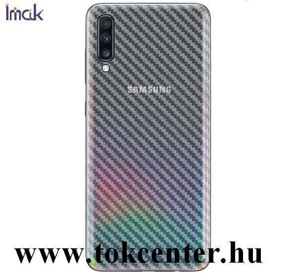 Samsung Galaxy A70 (SM-A705F) IMAK hátlapvédő fólia (karcálló, ujjlenyomat mentes, full cover, karbon minta) CLEAR átlátszó