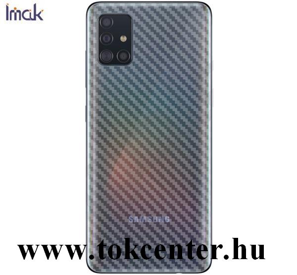 Samsung Galaxy A51 (SM-A515F) IMAK hátlapvédő fólia (karcálló, ujjlenyomat mentes, full cover, karbon minta) CLEAR átlátszó