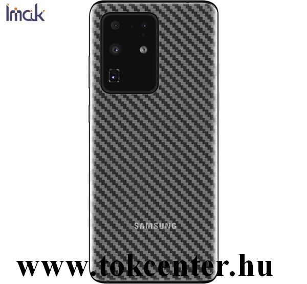Samsung Galaxy S20 Ultra (SM-G988F) IMAK hátlapvédő fólia (karcálló, ujjlenyomat mentes, full cover, karbon minta) CLEAR átlátszó