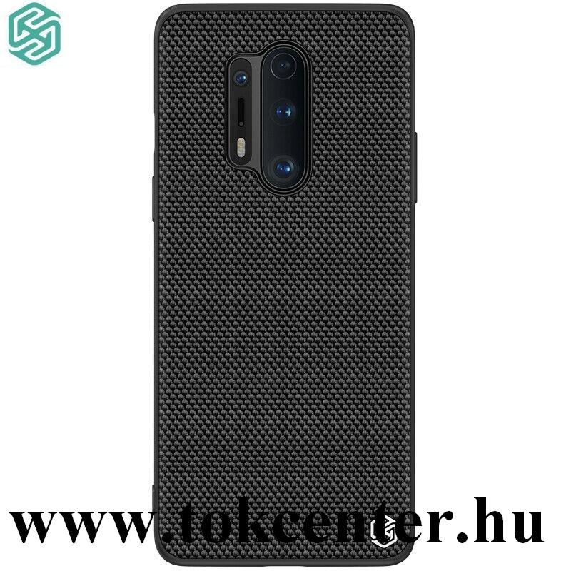 OnePlus 8 Pro 5G NILLKIN TEXTURED műanyag telefonvédő (közepesen ütésálló, szilikon keret, 3D minta) FEKETE