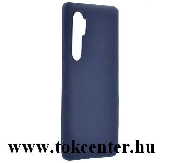 Xiaomi Mi Note 10 Lite Szilikon telefonvédő (matt) SÖTÉTKÉK