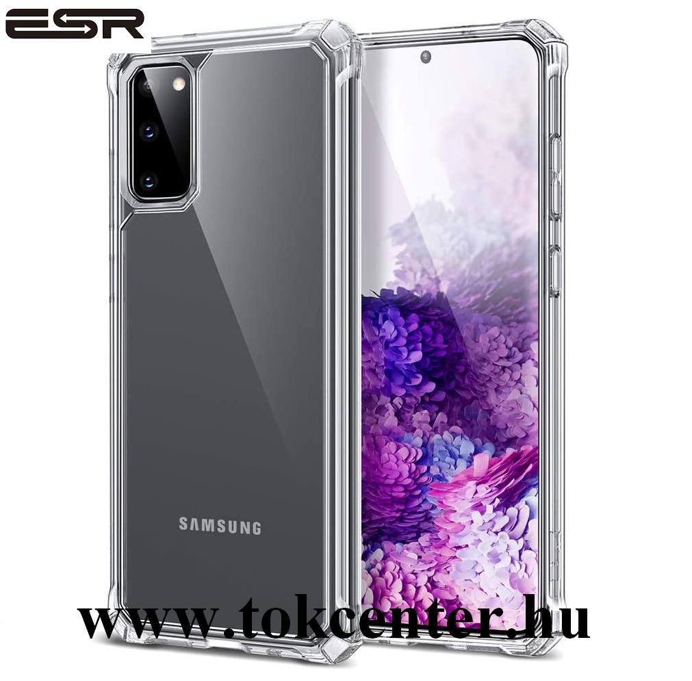 Samsung Galaxy S20 (SM-G980F) / Samsung Galaxy S20 5G (SM-G981U) ESR AIR ARMOR műanyag telefonvédő (szilikon keret, közepesen ütésálló, légpárnás sarok) ÁTLÁTSZÓ