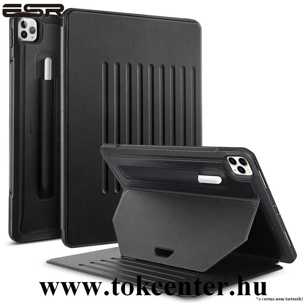 Apple IPAD Pro 11 (2018) / Apple IPAD Pro 11 (2020) ESR SENTRY tok álló, bőr hatású (FLIP, oldalra nyíló, asztali tartó funkció, Apple Pencil tartó) FEKETE