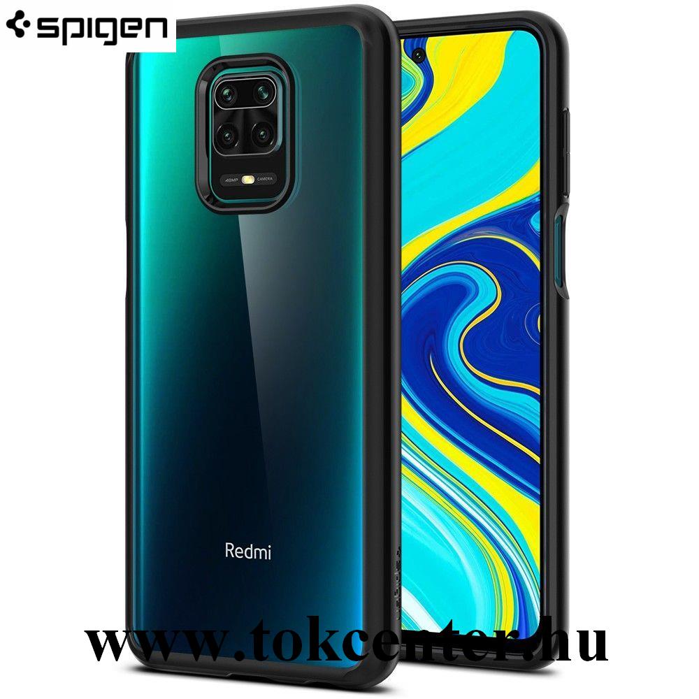 Xiaomi Redmi Note 9 Pro / Xiaomi Redmi Note 9S SPIGEN ULTRA HYBRID műanyag telefonvédő (közepesen ütésálló, szilikon keret, légpárnás keret) FEKETE (ACS01191)