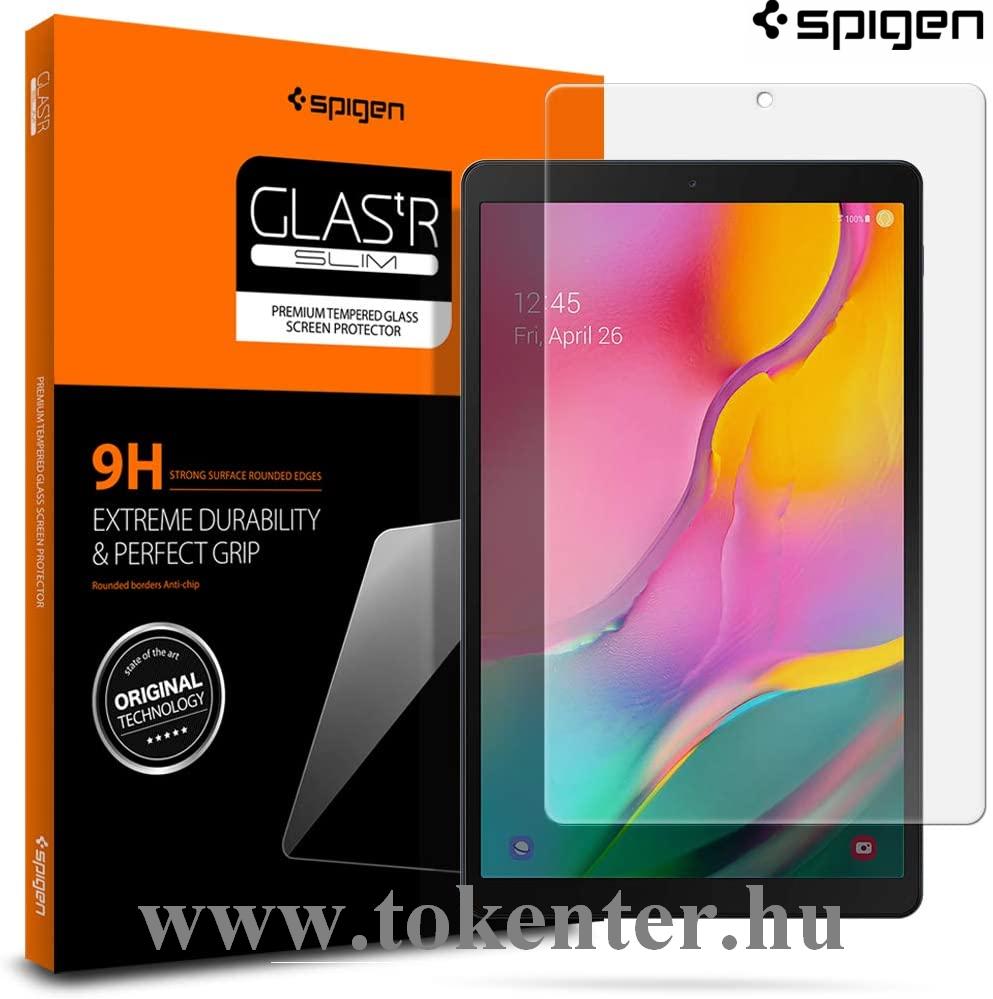 Samsung Galaxy Tab A 10.1 (2019) SPIGEN GLASTR SLIM képernyővédő üveg (2.5D full cover, íves, karcálló, 0.2mm, 9H) ÁTLÁTSZÓ (623GL26451)