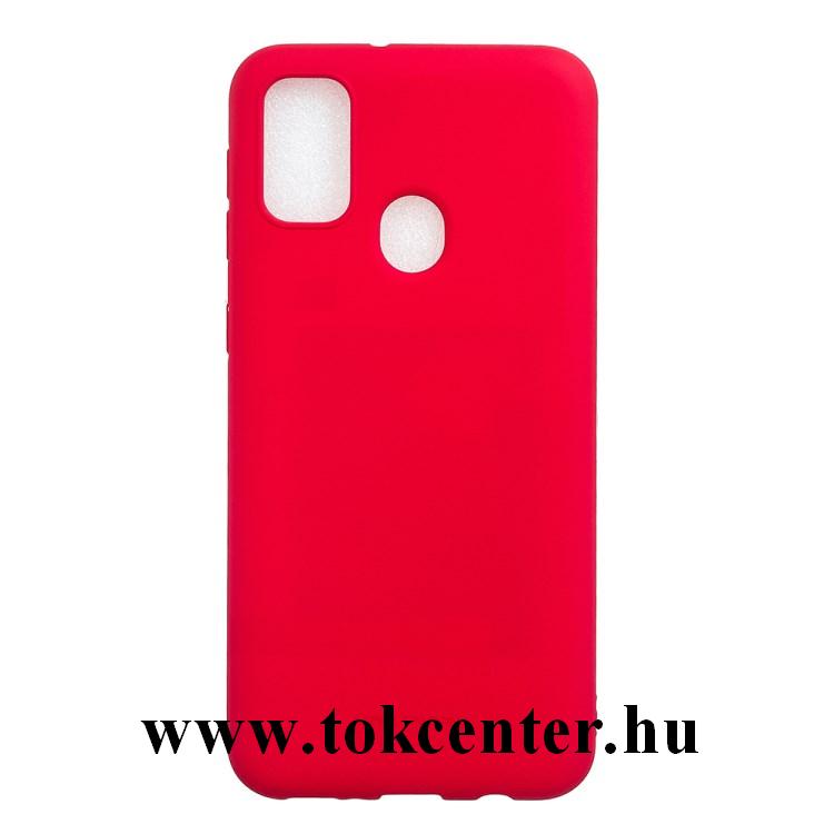 Samsung Galaxy M21 (SM-M215f) Szilikon telefonvédő (matt) PIROS